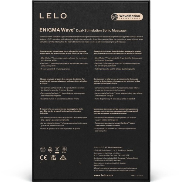 LELO - ENIGMA WAVE MASSEUR TRIPLE VIBRATION CYBER PURPLE LELO