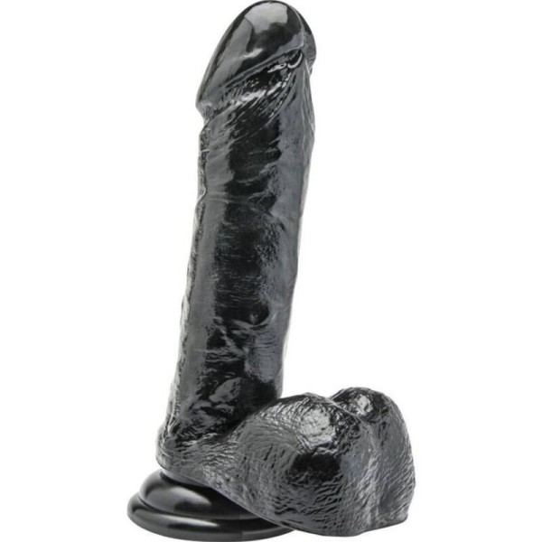 GET REAL - DILDO DE 18 CM CON BOLAS NEGRAS GET REAL - Penes reali