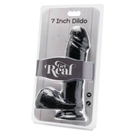 GET REAL - DILDO DE 18 CM CON BOLAS NEGRAS GET REAL - Penes reali
