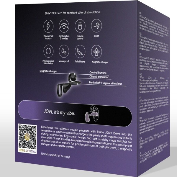 SNAIL VIBE - ANEL JOVI PARA CASAIS PRETO CONTROLE REMOTO SNAIL VIBE