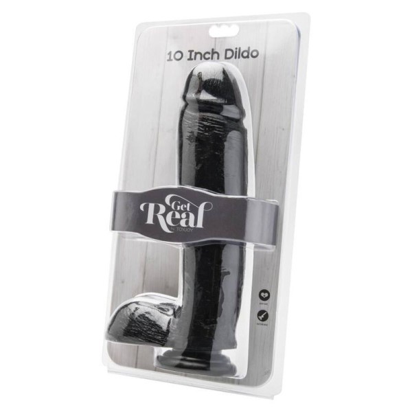 GET REAL - GODE 25,5 CM AVEC BOULES NOIRES GET REAL - Pénis réalistes