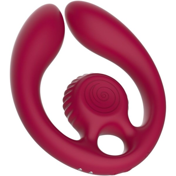 SNAIL VIBE - GIZI DUO STIMULATEUR POUR COUPLES TÉLÉCOMMANDE BOURGOGNE SNAIL VIBE