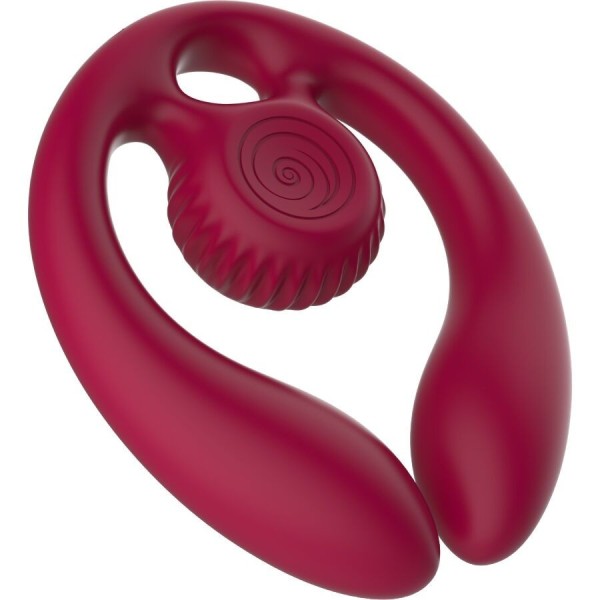 SNAIL VIBE - GIZI DUO STIMULATEUR POUR COUPLES TÉLÉCOMMANDE BOURGOGNE SNAIL VIBE