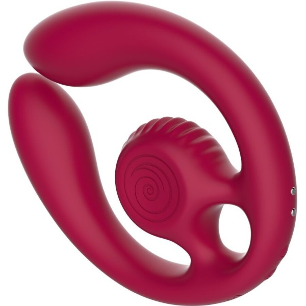 SNAIL VIBE - GIZI DUO STIMULATEUR POUR COUPLES TÉLÉCOMMANDE BOURGOGNE SNAIL VIBE