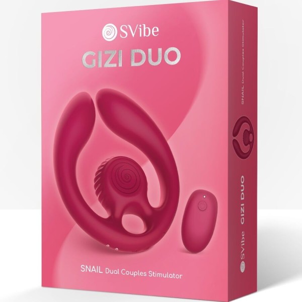 SNAIL VIBE - GIZI DUO STIMULATEUR POUR COUPLES TÉLÉCOMMANDE BOURGOGNE SNAIL VIBE