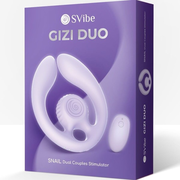 SNAIL VIBE - GIZI DUO STIMULATEUR POUR COUPLES TÉLÉCOMMANDE LILAS SNAIL VIBE