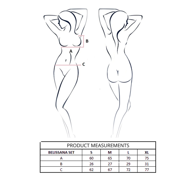 PASSION - ENSEMBLE SOUTIEN-GORGE + STRING BELISSANA NOIR L/XL PASSION WOMAN SETS