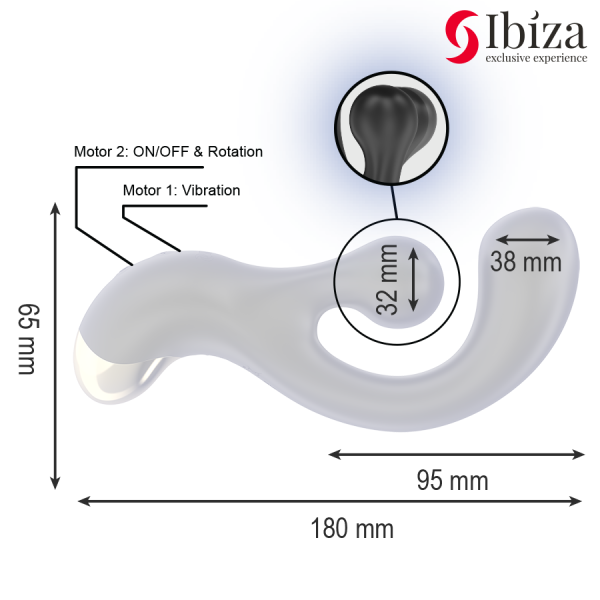 IBIZA - STIMULATEUR VIBRANT ET ROTATIF IBIZA TECHNOLOGY