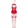 LIVCO CORSETTI FASHION - FLOCOS DE NEVE LÍMPIDOS LC 90604 CORPO + MEIAS + FAIXA DE NATAL S/M CONJUNTOS LIVCO CORSETTI