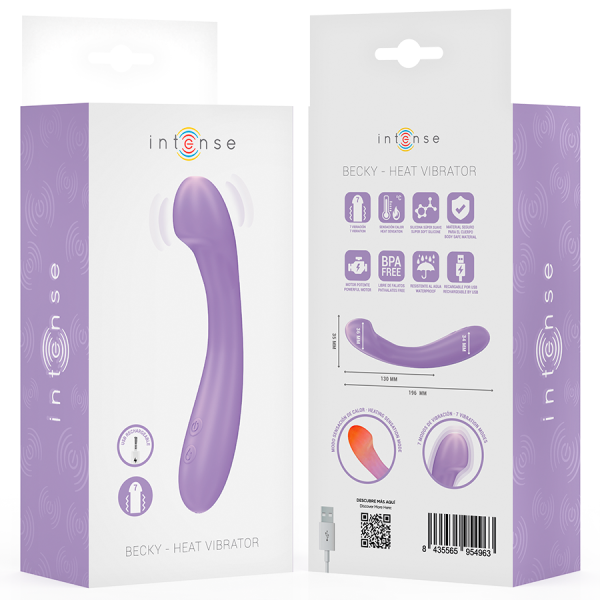 INTENSE - BECKY VIBRATEUR 19 CM CHAUFFANT 7 VIBRATIONS VIOLET INTENSE FUN