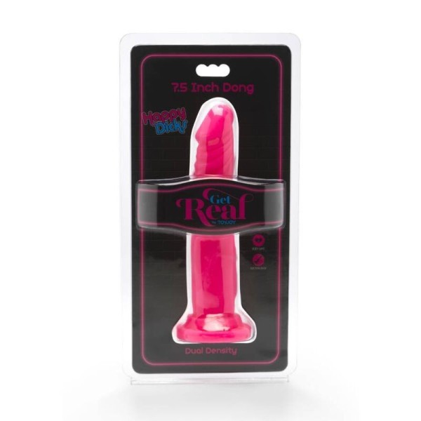 GET REAL - HAPPY DICKS DONG 19 CM ROSA GET REAL - Penes realistas
