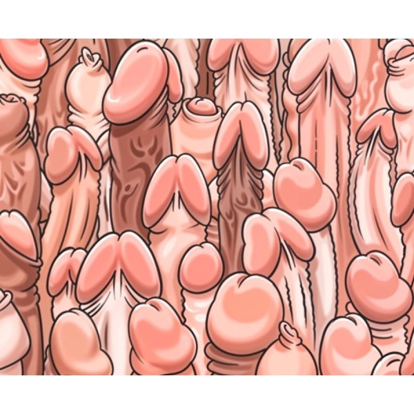 DIABLO PICANTE - TAPIS DE SOURIS COULEUR AVEC DESSIN DE PÉNIS DIABLO PICANTE