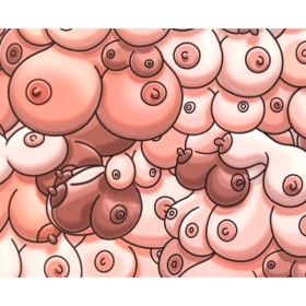 DIABLO PICANTE - TAPIS DE SOURIS COULEUR AVEC DESSIN DE SEINS DIABLO PICANTE