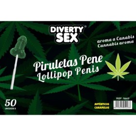 DIABLO GOLOSO - 50 SUCETTES PÉNIS ARÔME CANNABIS DIABLO GOLOSO