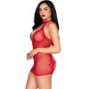 LEG AVENUE - 81675 MINI VESTIDO ROJO SIN ESPALDA - TALLA ÚNICA VE