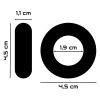 Anneau Pénis Super Flexible 4,5cm Noir - Livraison Discrète POWERING