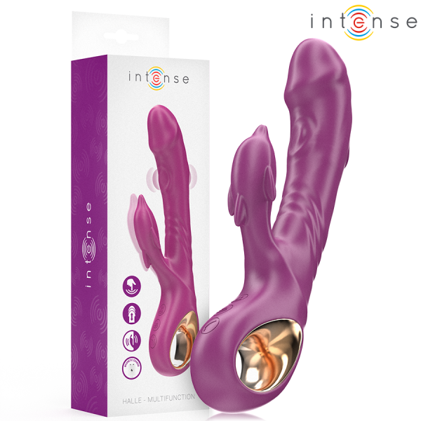 INTENSE - HALLE VIBRATEUR MULTIFONCTION AVEC LANGUE STIMULANTE DAUPHIN VIOLET INTENSE FUN