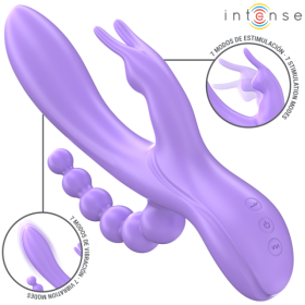 INTENSE - MIKO TRIPLE VIBRATEUR LAPIN & STIMULATEUR & ANAL 7 VIBRATIONS VIOLET INTENSE FUN
