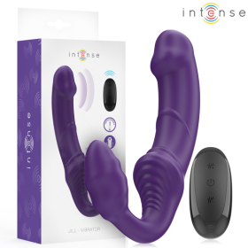 INTENSE - JILL DOBLE VIBRADOR 20 CM MORADO MANDO A DISTANCIA INTE