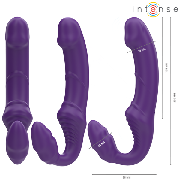 INTENSE - JILL DOBLE VIBRADOR 20 CM MORADO MANDO A DISTANCIA INTE
