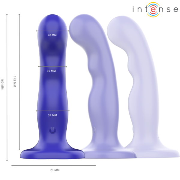 INTENSE - VIBRADOR SHORTY CON VENTOSA AZUL MANDO A DISTANCIA INTE