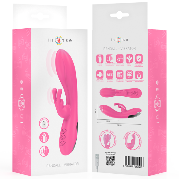 INTENSE - RANDALL VIBRATEUR RABBIT 10 VIBRATIONS ROSE INTENSE FUN