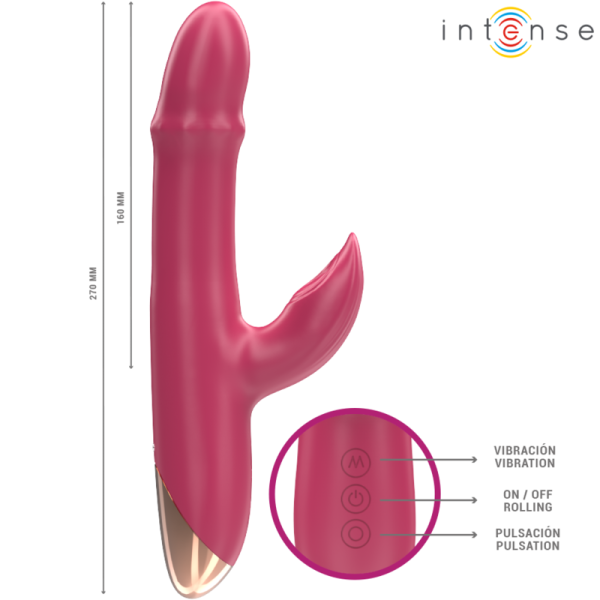 INTENSE - CHLOE VIBRADOR MULTIFUNCIÓN 3 EN 1 ROJO INTENSE FUN