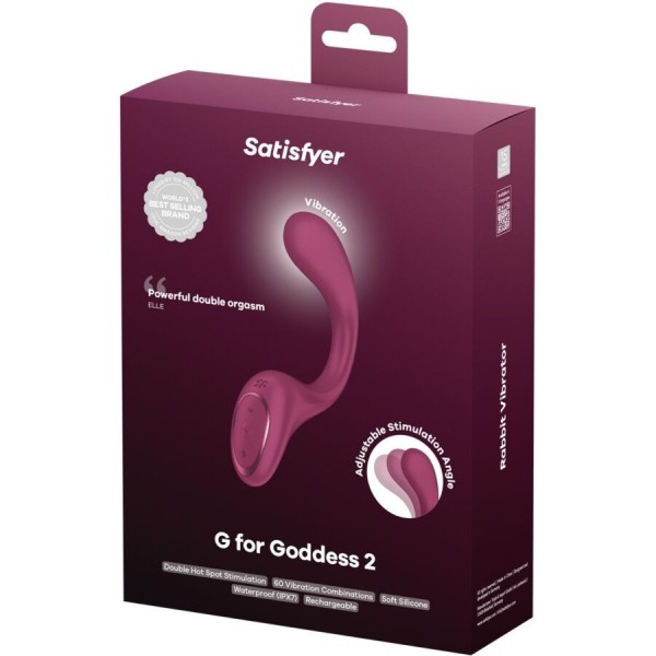 SATISFYER - G FOR GODDESS 2 BOUTEILLE VIBRATEUR LAPIN BORDEAUX SATISFYER VIBRATOR
