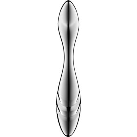 SATISFYER - PURE GRAVITY 3 GODEMICHET DOUBLE EXTRÉMITÉ EN ACIER INOXYDABLE SATISFYER DILDO