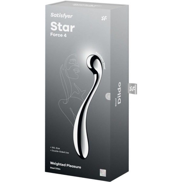 SATISFYER - STAR FORCE 4 GODEMICHET DOUBLE EN ACIER INOXYDABLE SATISFYER DILDO