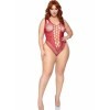 LEG AVENUE - 81641X BODY SIN COSTURAS BURDEOS TALLA 1X/2X LEG AVE