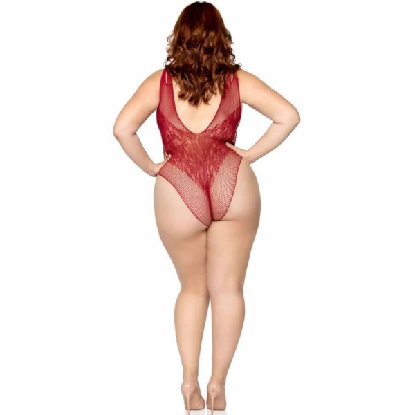 LEG AVENUE - 81641X BODY SANS COUTURE BORDEAUX TAILLE 1X/2X LEG AVENUE TEDDIES