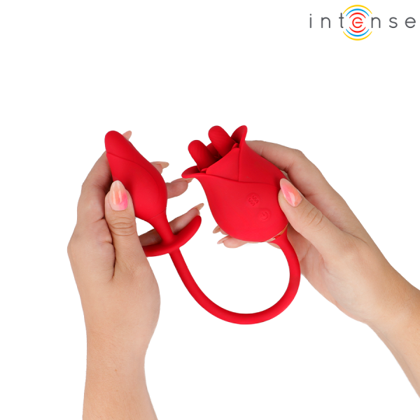 INTENSE - MELANIE DOBLE ESTIMULADOR DE CLITORIS CON LENGUA EN ZIG