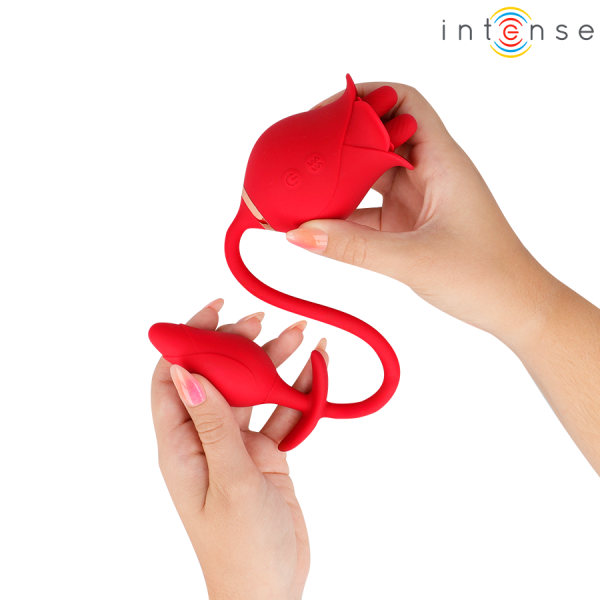 INTENSE - MELANIE DOUBLE STIMULATEUR DE CLITORIS AVEC LANGUE EN ZIGZAG INTENSE FUN