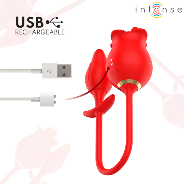 INTENSE - MELANIE DOUBLE STIMULATEUR DE CLITORIS AVEC LANGUE EN ZIGZAG INTENSE FUN