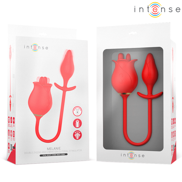 INTENSE - MELANIE DOUBLE STIMULATEUR DE CLITORIS AVEC LANGUE EN ZIGZAG INTENSE FUN