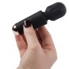 ROCKS-OFF - MINI BAGUETTE RECHARGEABLE 16 FONCTIONS TULIPE NOIRE ROCKS-OFF