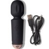 ROCKS-OFF - MINI BAGUETTE RECHARGEABLE 16 FONCTIONS TULIPE NOIRE ROCKS-OFF