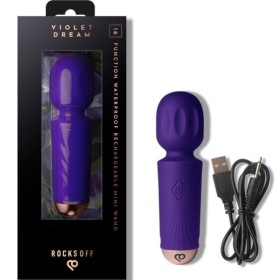 ROCKS-OFF - MINI BAGUETTE RECHARGEABLE 16 FONCTIONS VIOLET DREAM ROCKS-OFF