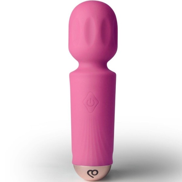 ROCKS-OFF - MINI BAGUETTE RECHARGEABLE 16 FONCTIONS ROSE PIVOINE ROCKS-OFF