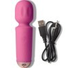 ROCKS-OFF - MINI BAGUETTE RECHARGEABLE 16 FONCTIONS ROSE PIVOINE ROCKS-OFF