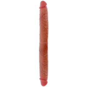 GET REAL - GODEMICHET EN SILICONE À DOUBLE EXTRÉMITÉ CARAMEL 46 CM GET REAL