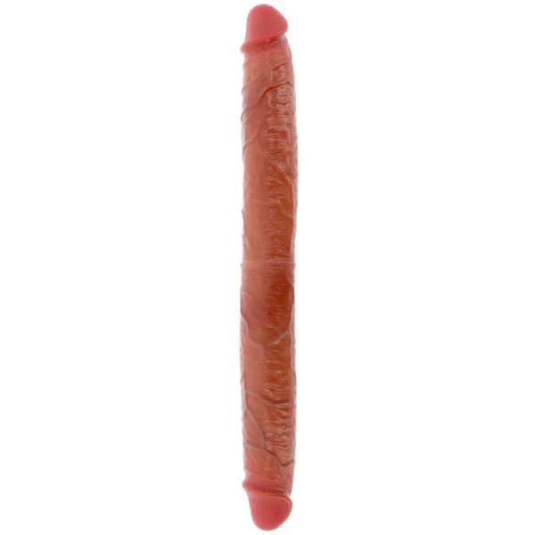GET REAL - DILDO DE SILICONE COM FIM DUPLO CARAMELO 46 CM GET REAL