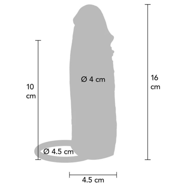 GET REAL - MANCHON PÉNIS EN SILICONE HYDRATANT CARAMEL 16 CM GET REAL