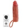 GET REAL - FUNDA PARA PENE VIBRADOR DE SILICONA CARAMELO 16 CM GE