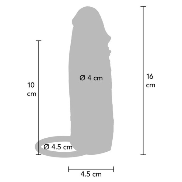 GET REAL - FUNDA PARA PENE VIBRADOR DE SILICONA CARAMELO 16 CM GE