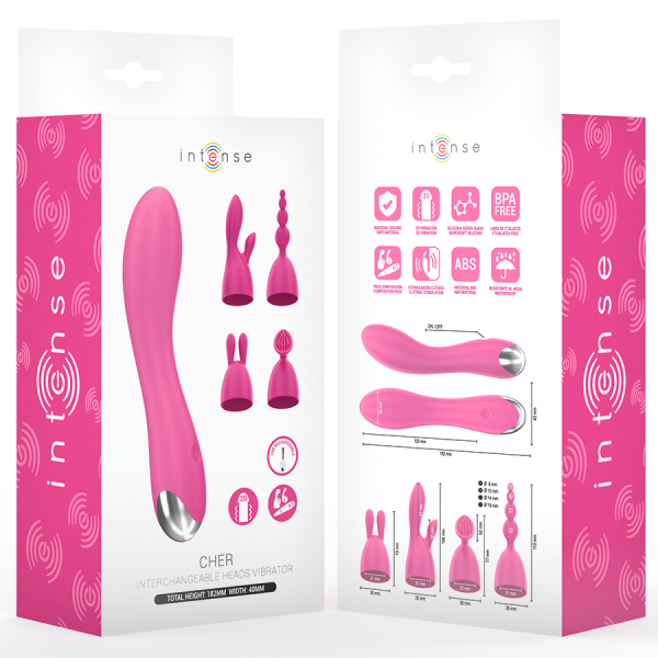 INTENSE - VIBRADOR CON CABEZAS INTERCAMBIABLES CHER INTENSE FUN