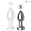 INTENSE - PLUG ANAL VIBRANT EN MÉTAL AVEC LUMIÈRES LED ET TÉLÉCOMMANDE - TAILLE S INTENSE ANAL TOYS