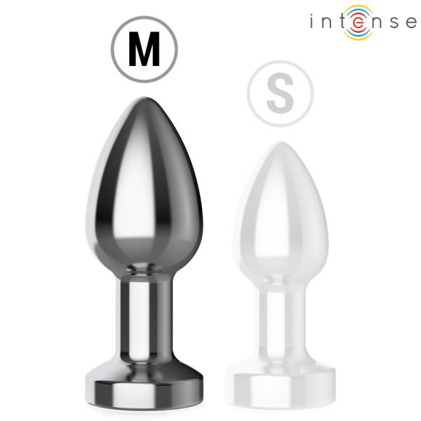 INTENSE - PLUG ANAL VIBRANT EN MÉTAL AVEC LUMIÈRES LED ET TÉLÉCOMMANDE - TAILLE M INTENSE ANAL TOYS