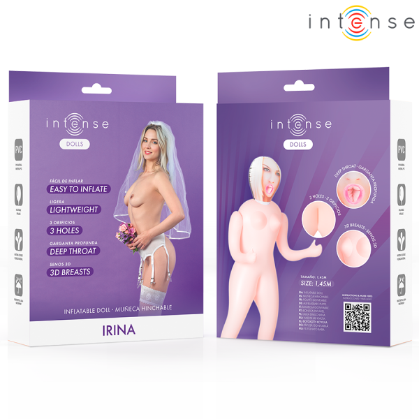 MUÑECAS INTENSAS - MUÑECA HINCHABLE IRINA CON TRES PUERTOS MUÑECA